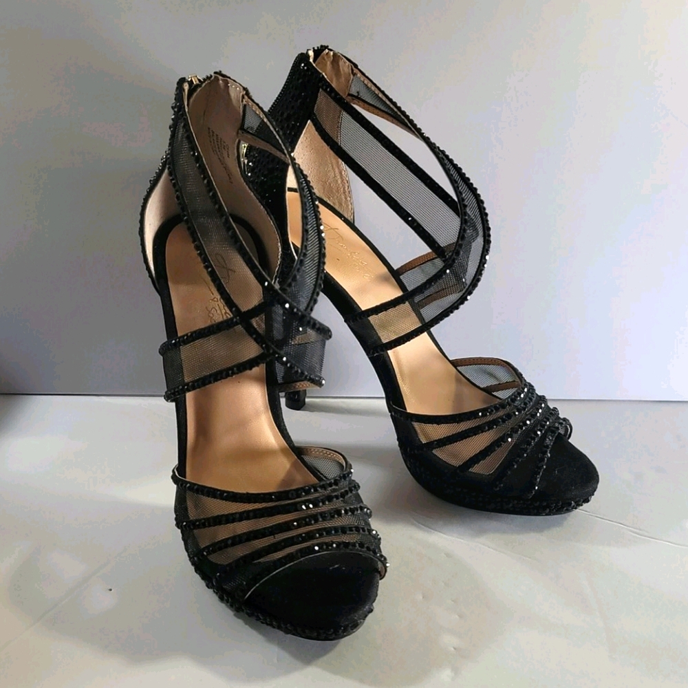 Thalia Sodi Ceara Black High Heels Sandals. 5.5M
